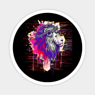 Lion Head Artwork Magnet